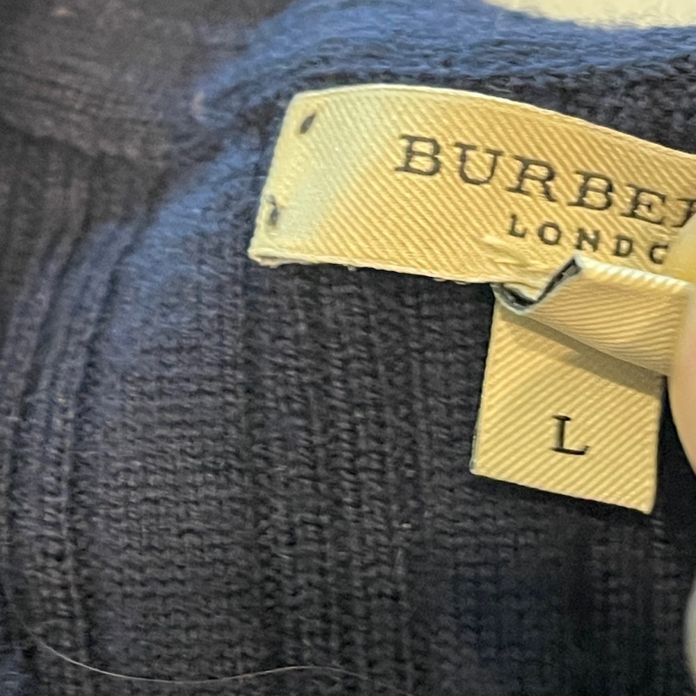 Burberry London navy wool ribbed sweater Size:L - Picture 6 of 13